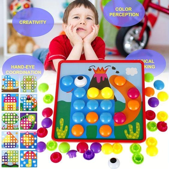3D PUZZLE BUTTON ART COLOR MATCHING GAME - KiddieWink - Gifts They'll Love