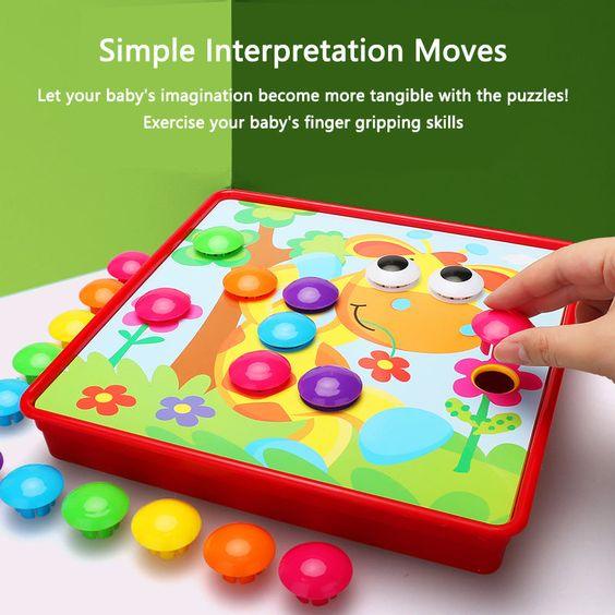 3D PUZZLE BUTTON ART COLOR MATCHING GAME - KiddieWink - Gifts They'll Love