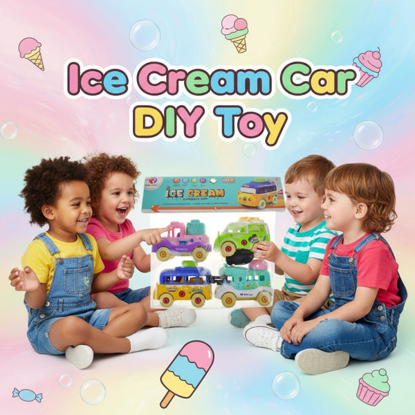 Ice Cream Car DIY Toy – 4 Pcs Set