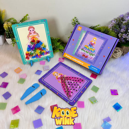 3D DIY Princess Dress Up Poke Art Kit - KiddieWink - Gifts They'll Love