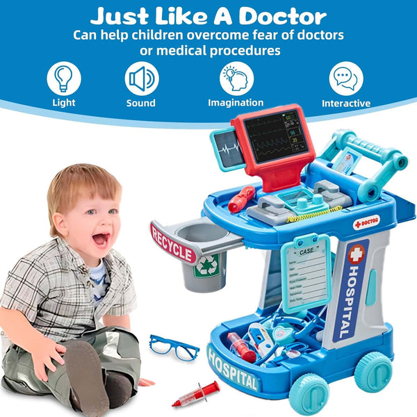 Portable Doctor Kit Role Play Set with Deluxe Accessories