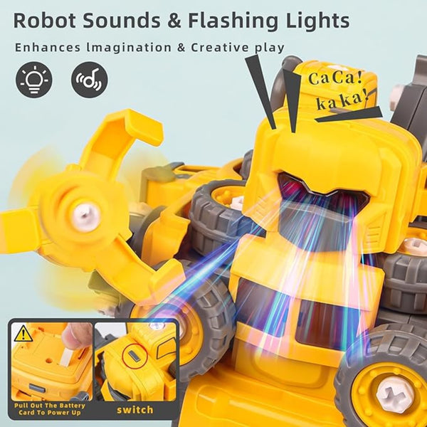 5-in-1 New Transform Vehicles Robot Toy Set