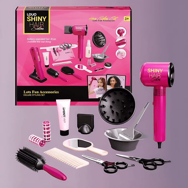 Hair Dryer Styling Play Set For Girls - KiddieWink - Gifts They'll Love