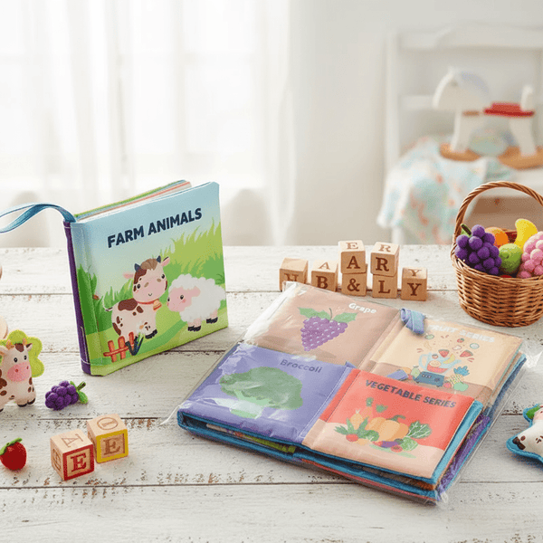 Baby Early Educational Cloth Book Toy Set (8 Books) - KiddieWink - Gifts They'll Love