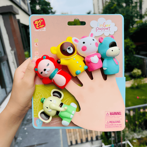 Cute Cartoon Animals Soft Finger Puppet 5 Pcs - KiddieWink - Gifts They'll Love