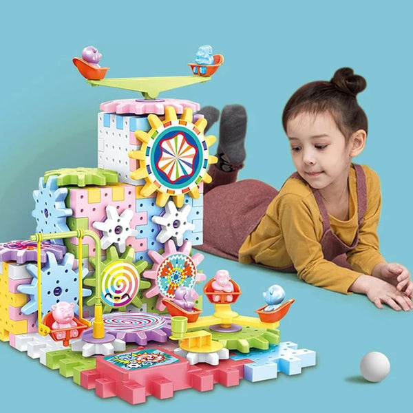 Electric Gear Building Blocks Toy For Kids - KiddieWink - Gifts They'll Love