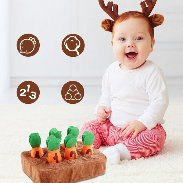 Adorable Soft Carrot Harvest Plush Toy - KiddieWink - Gifts They'll Love