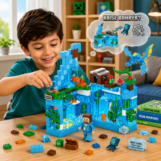 Creative Minecraft Building Blocks Toy Set for Kids
