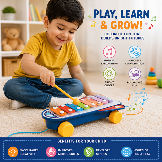 Happy Rocket Musical Piano Xylophone Toy