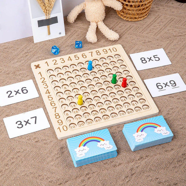 Multiplication Wooden Educational Board - KiddieWink - Gifts They'll Love