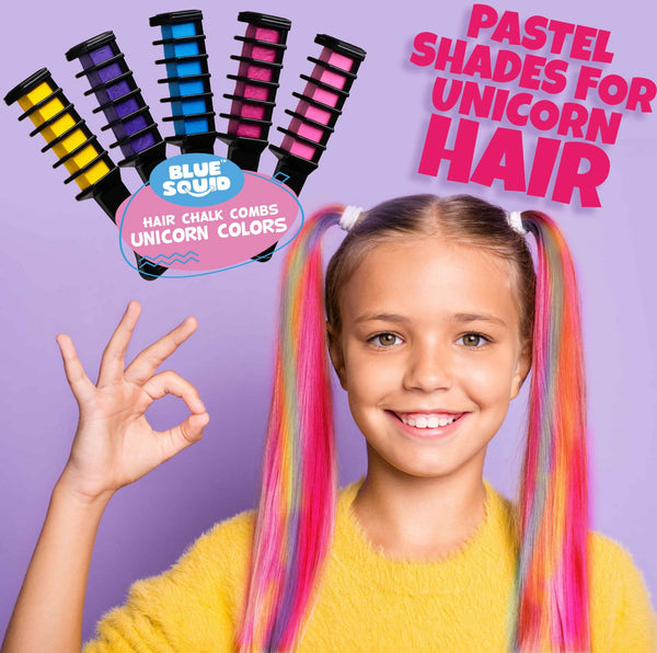 Girls DIY Hair Chalk Comb Pack Of 5 - KiddieWink - Gifts They'll Love
