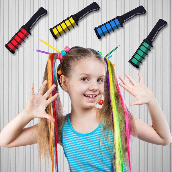Girls DIY Hair Chalk Comb Pack Of 5 - KiddieWink - Gifts They'll Love