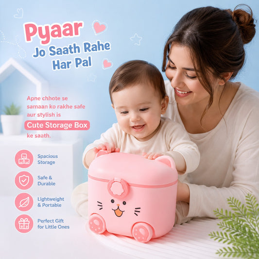 Cute Kitty Baby Essentials Storage Container