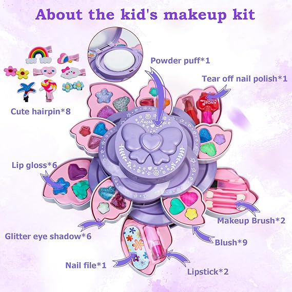 2 - in - 1 Interactive Princess Makeup Set (Top Seller) - KiddieWink - Gifts They'll Love