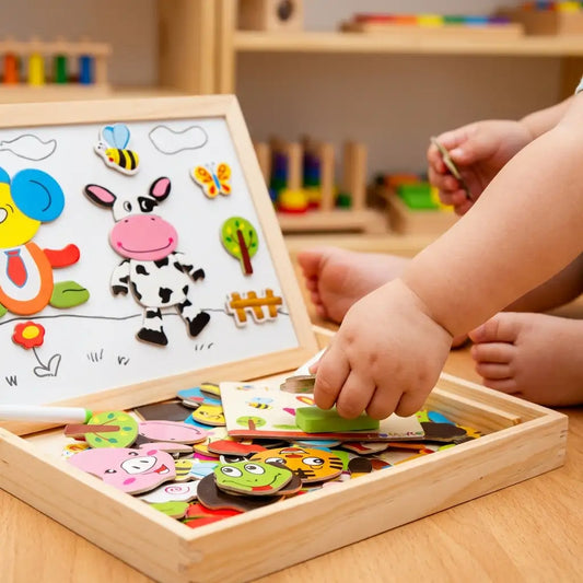 Happy Farm Magnetic Puzzle Board toy for kids