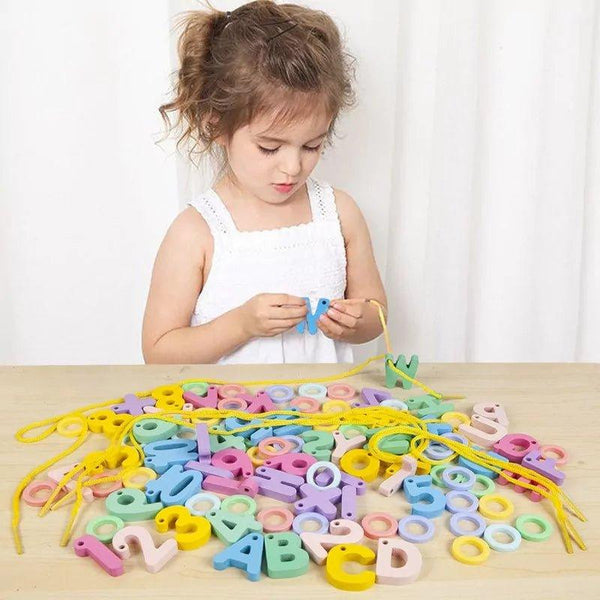 Montessori Educational Rope Wooden Blocks - KiddieWink - Gifts They'll Love