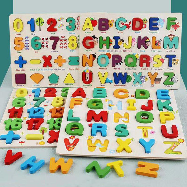 Pre - Schoolers Wooden Alphabets Numbers & Urdu Letters - KiddieWink - Gifts They'll Love