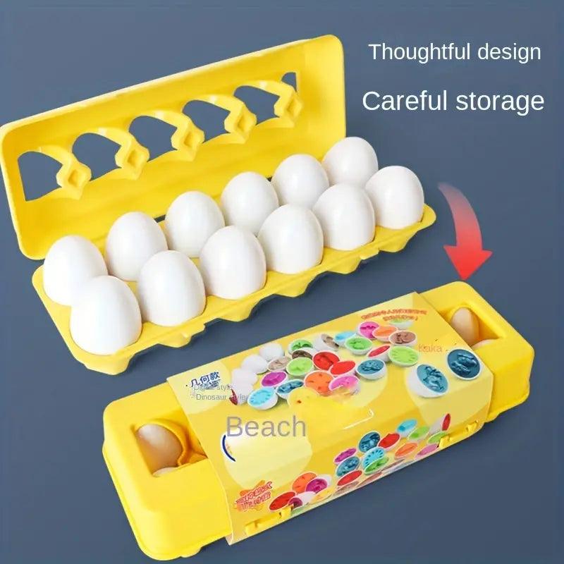 Montessori Multi - Shape Eggs Puzzle Toy - KiddieWink - Gifts They'll Love