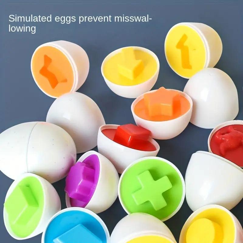 Montessori Multi - Shape Eggs Puzzle Toy - KiddieWink - Gifts They'll Love