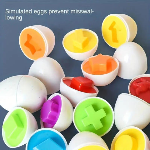 Montessori Multi - Shape Eggs Puzzle Toy - KiddieWink - Gifts They'll Love