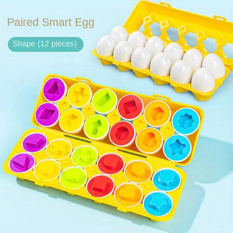 Montessori Multi - Shape Eggs Puzzle Toy - KiddieWink - Gifts They'll Love