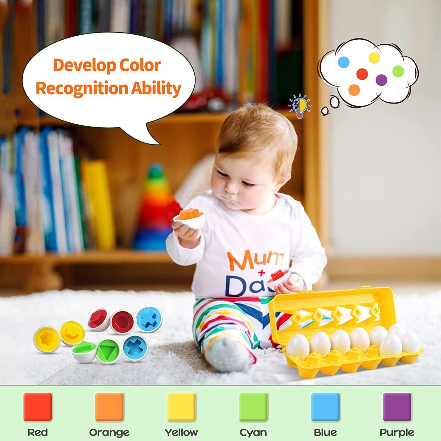 Montessori Multi - Shape Eggs Puzzle Toy - KiddieWink - Gifts They'll Love