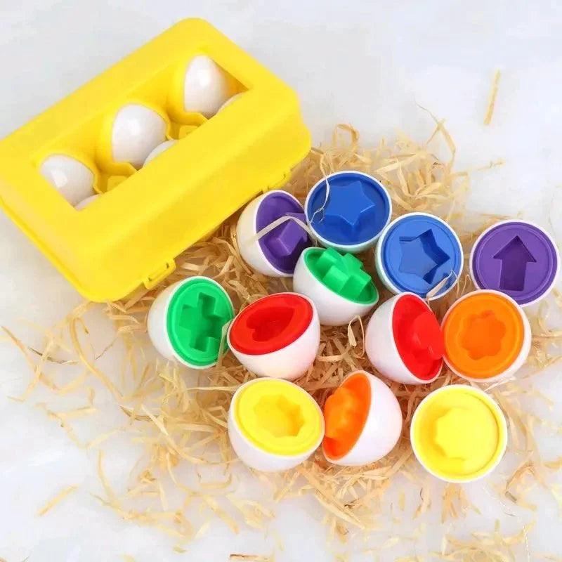 Montessori Multi - Shape Eggs Puzzle Toy - KiddieWink - Gifts They'll Love