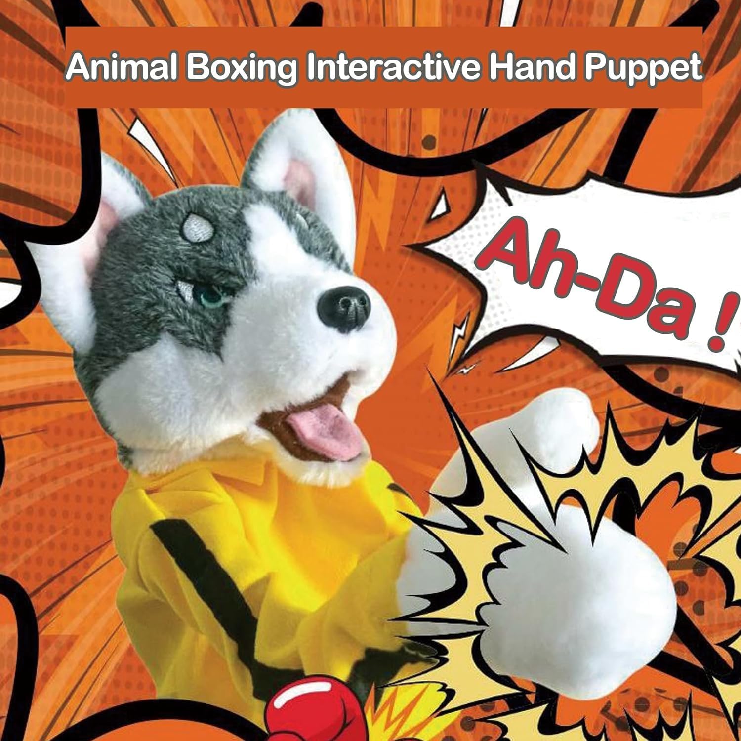 Funny Husky Boxing Hand Puppet - KiddieWink - Gifts They'll Love