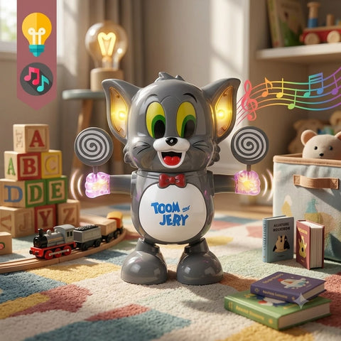 Dancing Tom Cat Musical Light-Up Toy for Kids