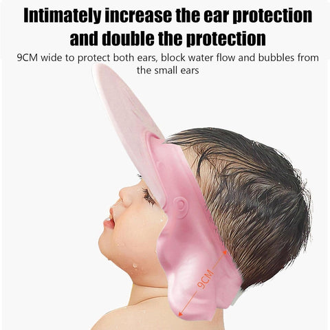 Adjustable Soft Silicone Baby Shampoo Bathing Cap