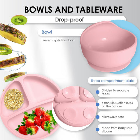 Multi-Piece Silicon Baby Dining Kit