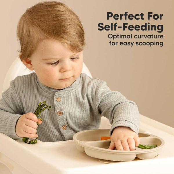 Silicone Suction Plate with Matching Utensils