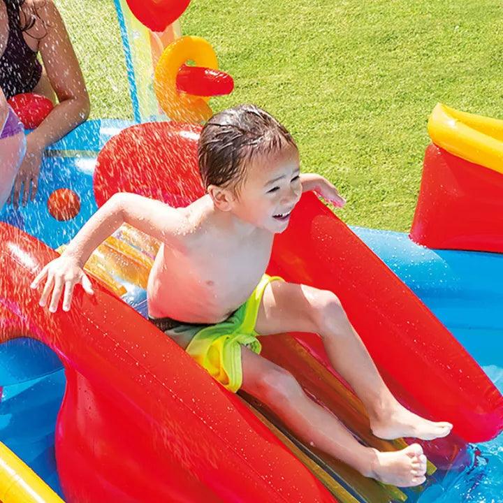 KiddieWink™ Inflatable Rainbow Slide Swimming Pool (2.97m x 1.93m x 1.35m) For Kids - KiddieWink - Gifts They'll Love