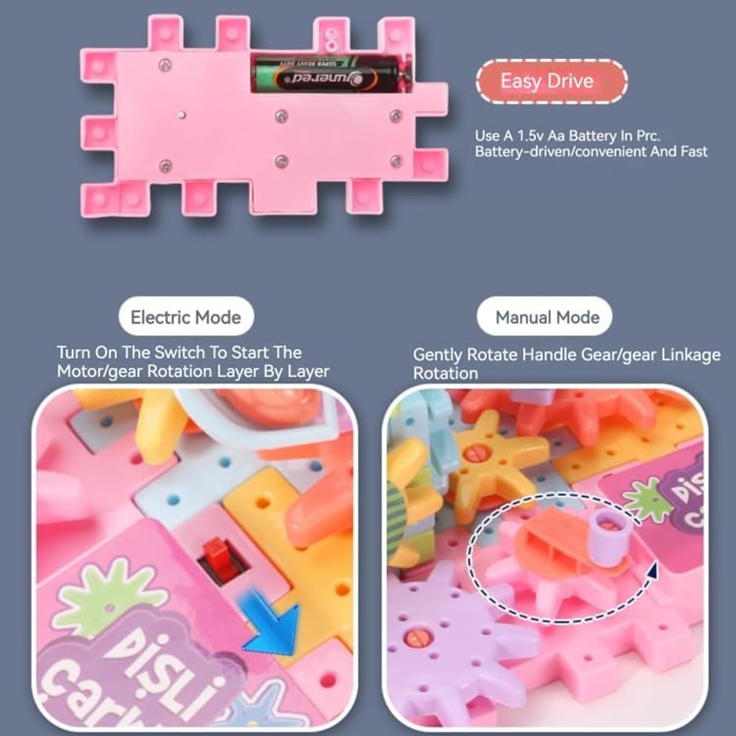 Electric Gear Building Blocks Toy For Kids - KiddieWink - Gifts They'll Love