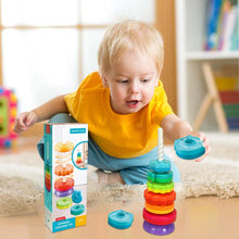 Rainbow Spin & Stack Rings – Fun Sensory Toy