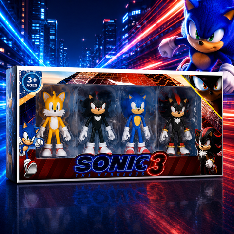 Interactive Sonic Action Figure Set For Kids