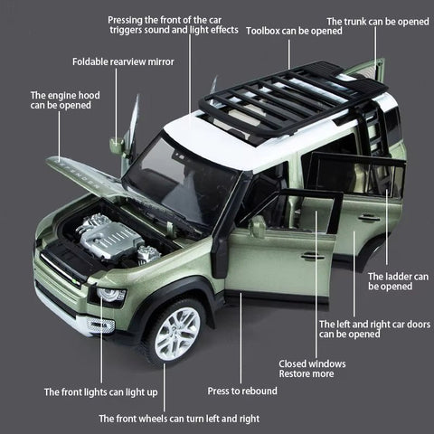 Diecast Model Land Rover Defender SUV 1/24 - KiddieWink - Gifts They'll Love