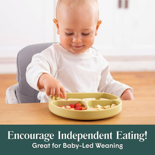 Silicone Suction Plate with Matching Utensils - KiddieWink - Gifts They'll Love