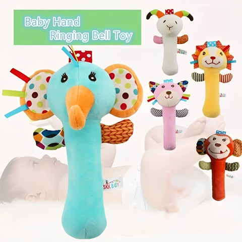 Baby Plush Rattles – Handheld Sensory Toys for Newborns & Toddlers - KiddieWink - Gifts They'll Love