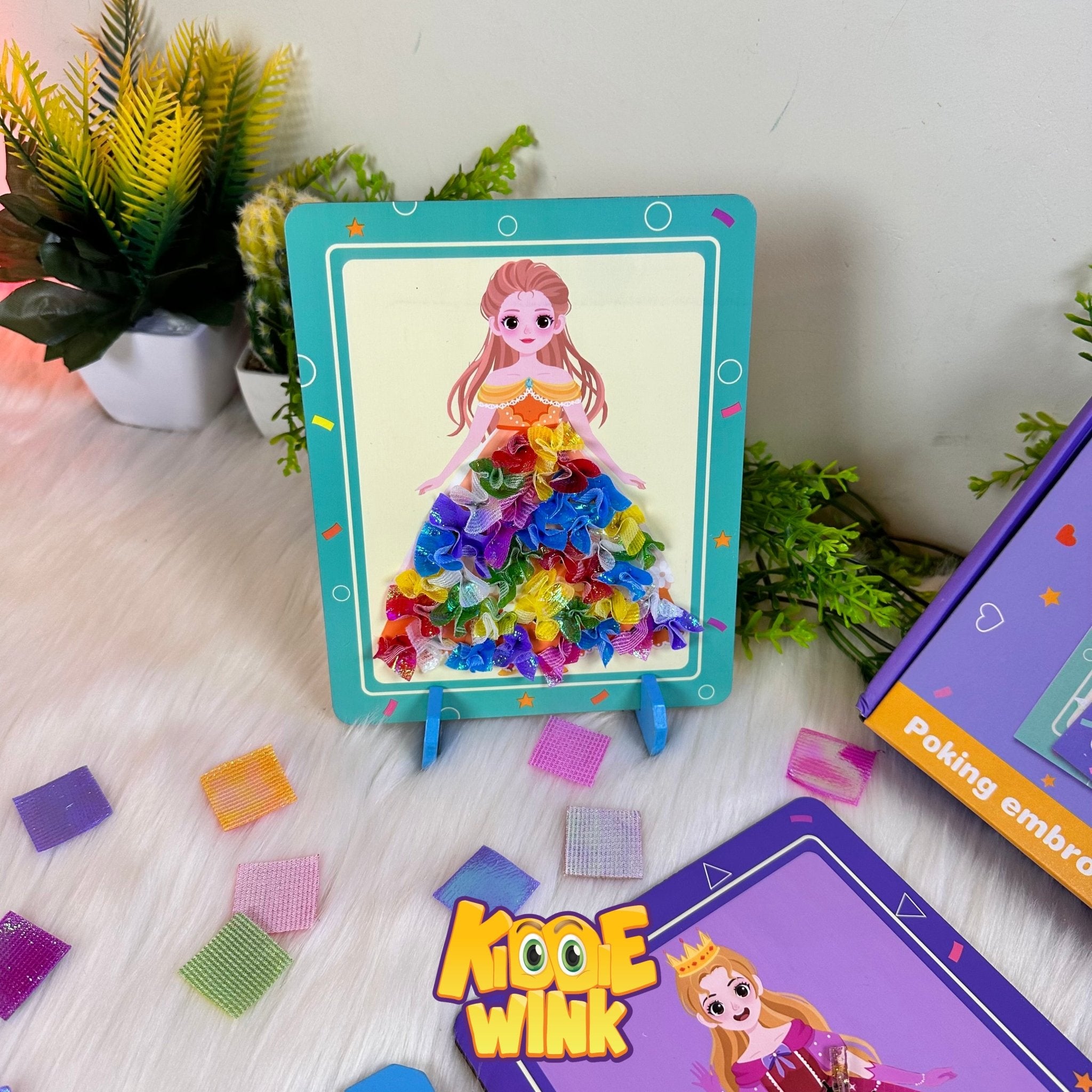 3D DIY Princess Dress Up Poke Art Kit - KiddieWink - Gifts They'll Love