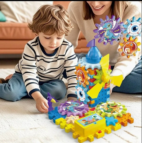 Rotating Dino Engineering Construction Gear Set