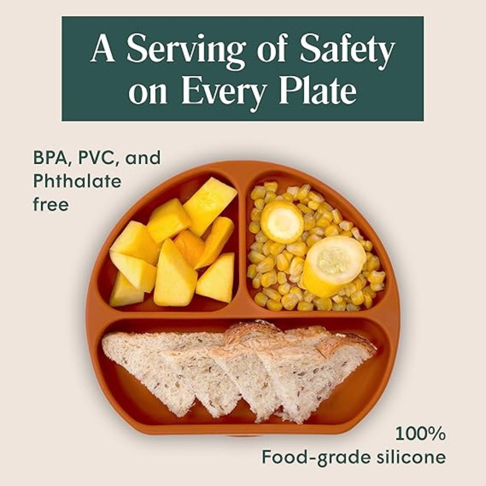 Silicone Suction Plate with Matching Utensils - KiddieWink - Gifts They'll Love