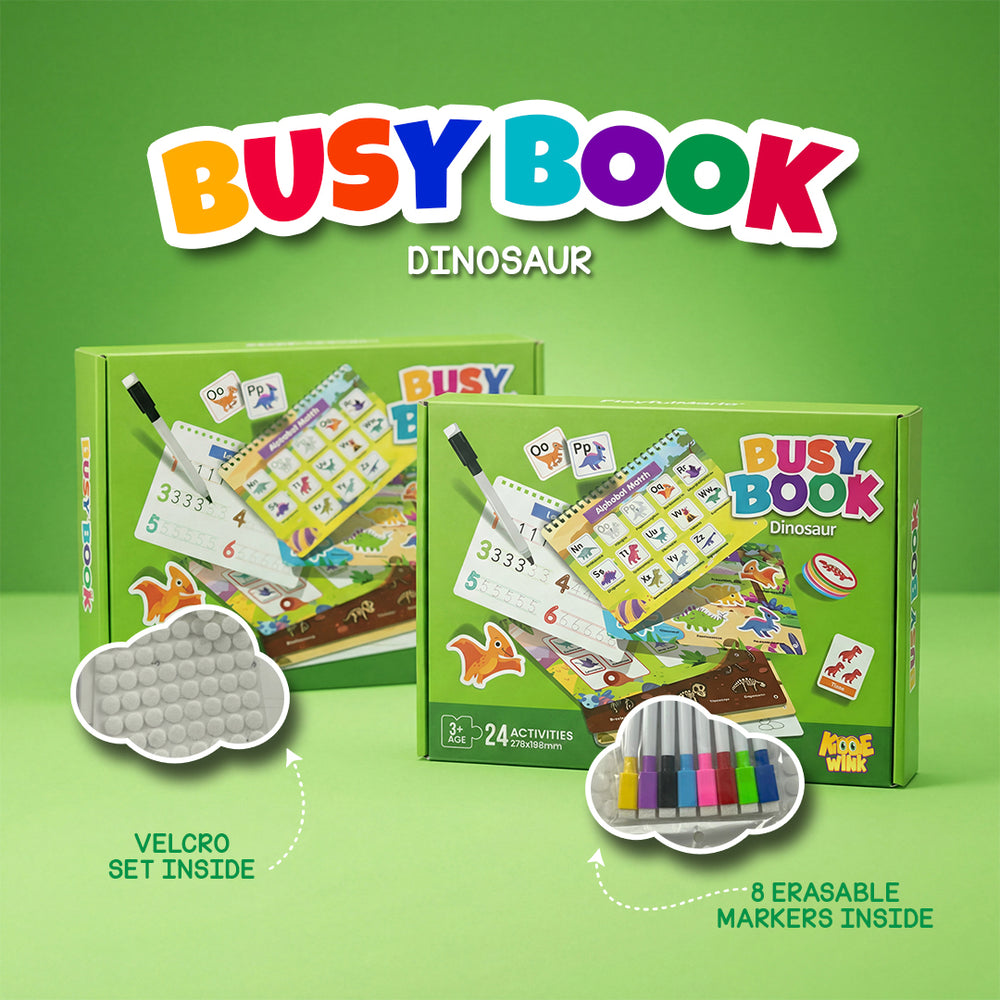 Interactive Dino & Animal Busy Book
