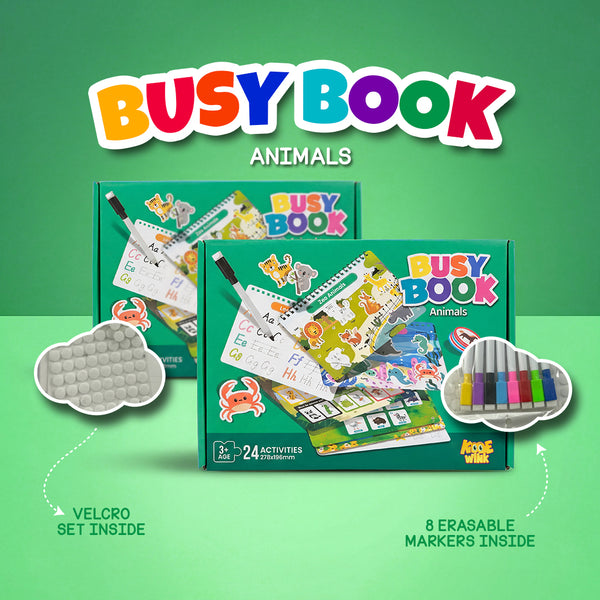 Interactive Dino & Animal Busy Book For Early Learners