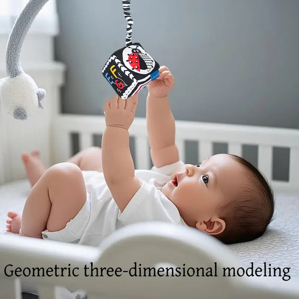 High Contrast Black & White Baby Rattle Toy