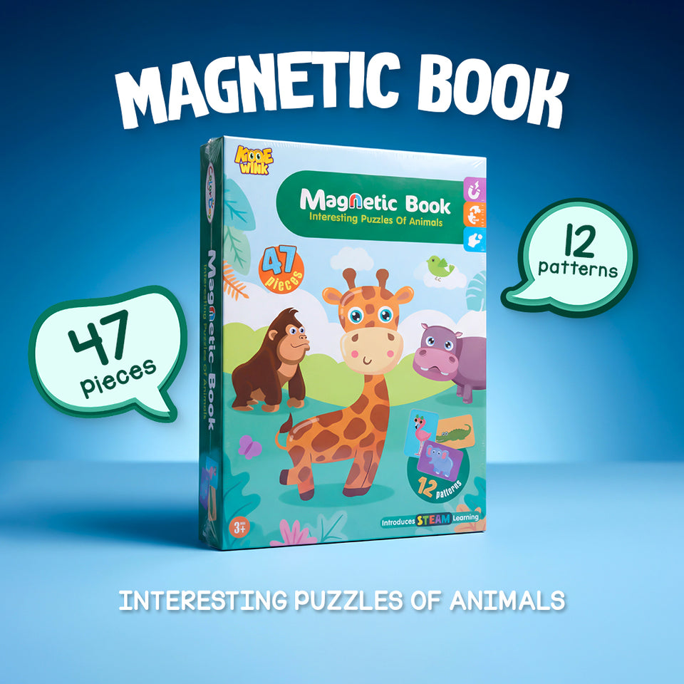 Magnetic Puzzle Book Safari Animals – image 3 – KiddieWink
