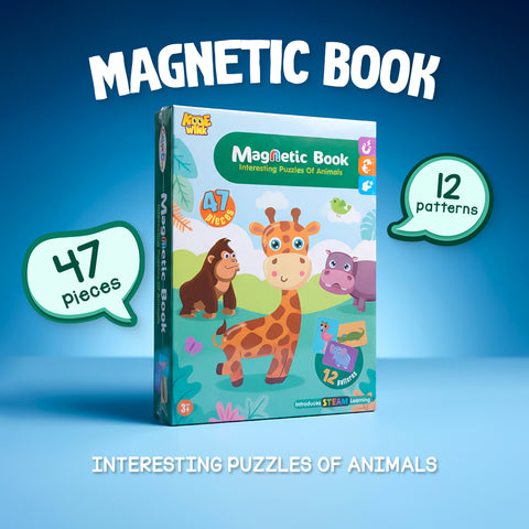 Magnetic Puzzle Book Safari Animals