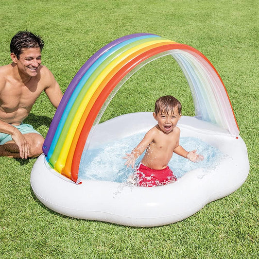 Rainbow Cloud Inflatable Baby Pool