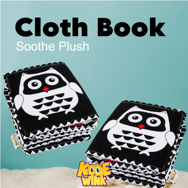 Cute Owl Sensory Soft Fabric Book For Toddlers
