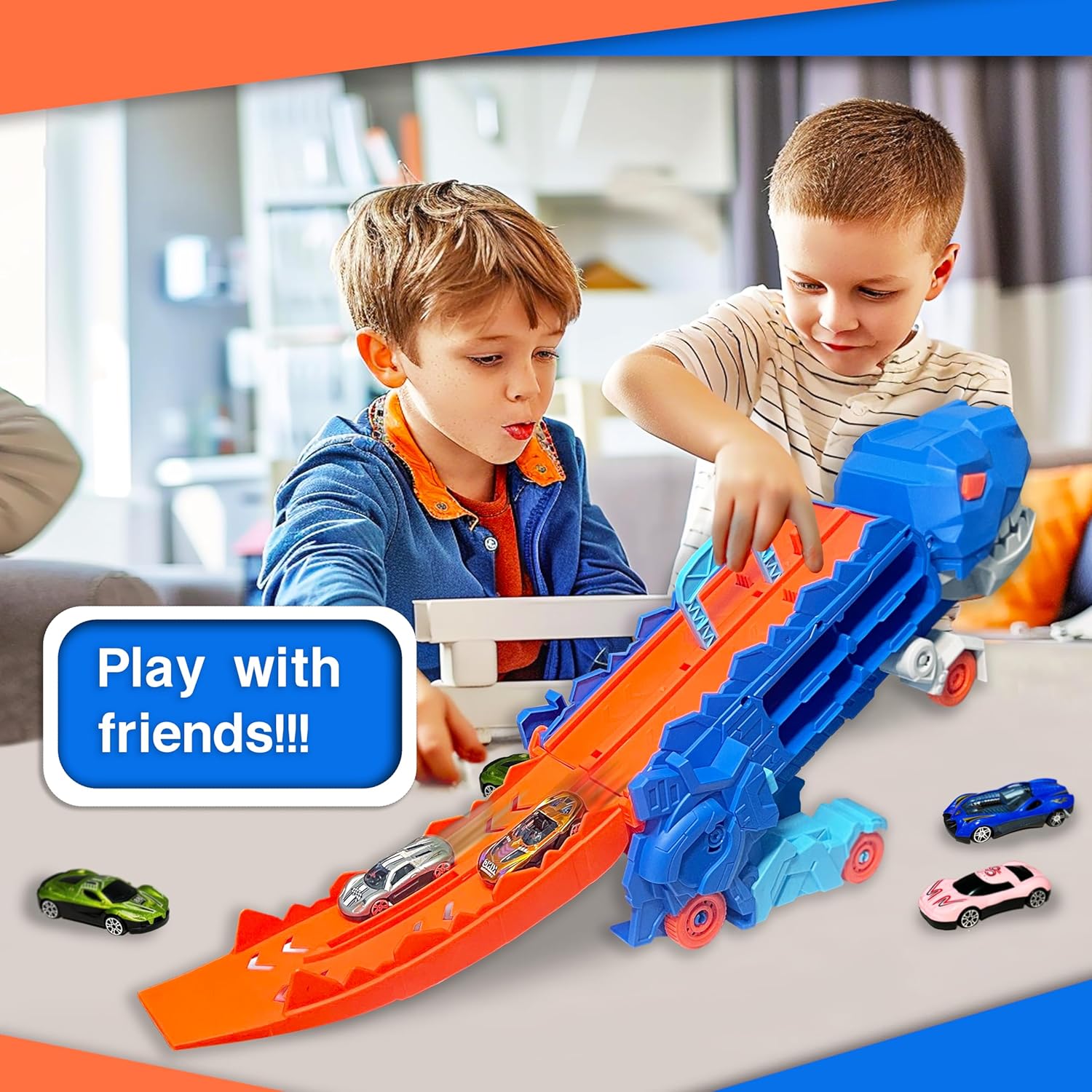 Dinosaur Transport Truck Car Toy For Kids - KiddieWink - Gifts They'll Love
